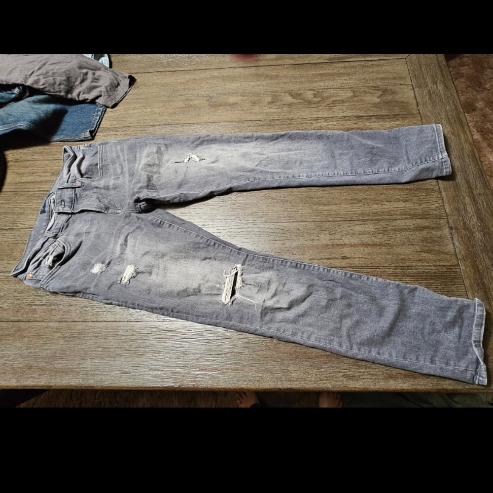 Aeropostale Grey Ripped Jeans 30/34